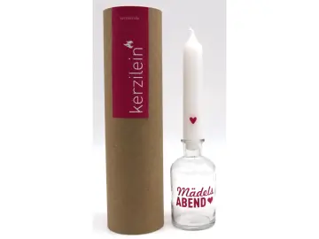 Kerze mit Glas-Mädelsabend