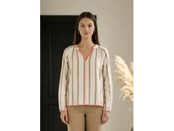 Bluse-Neondetails