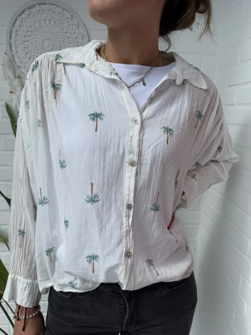 Bluse-Palmen light