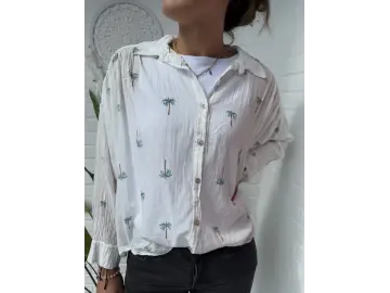 Bluse-Palmen light