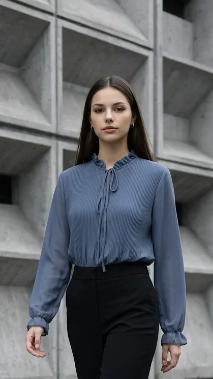 Bluse-Plissee double Bluse-Plissee double