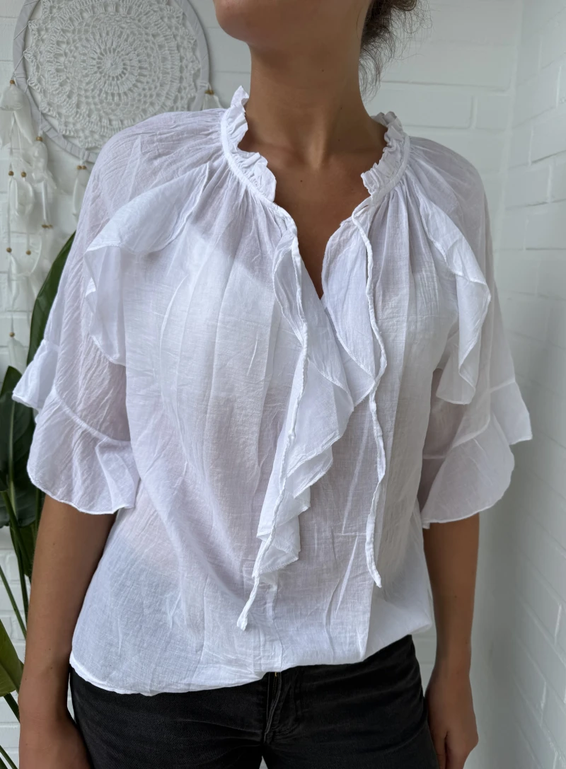 Bluse-Volant