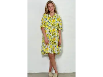 Blusenkleid-Zitrone