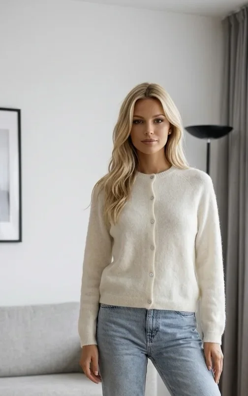 Cardigan-Classic 6-Knopf