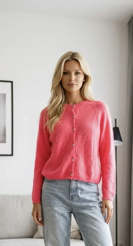 Cardigan-Classic 6-Knopf