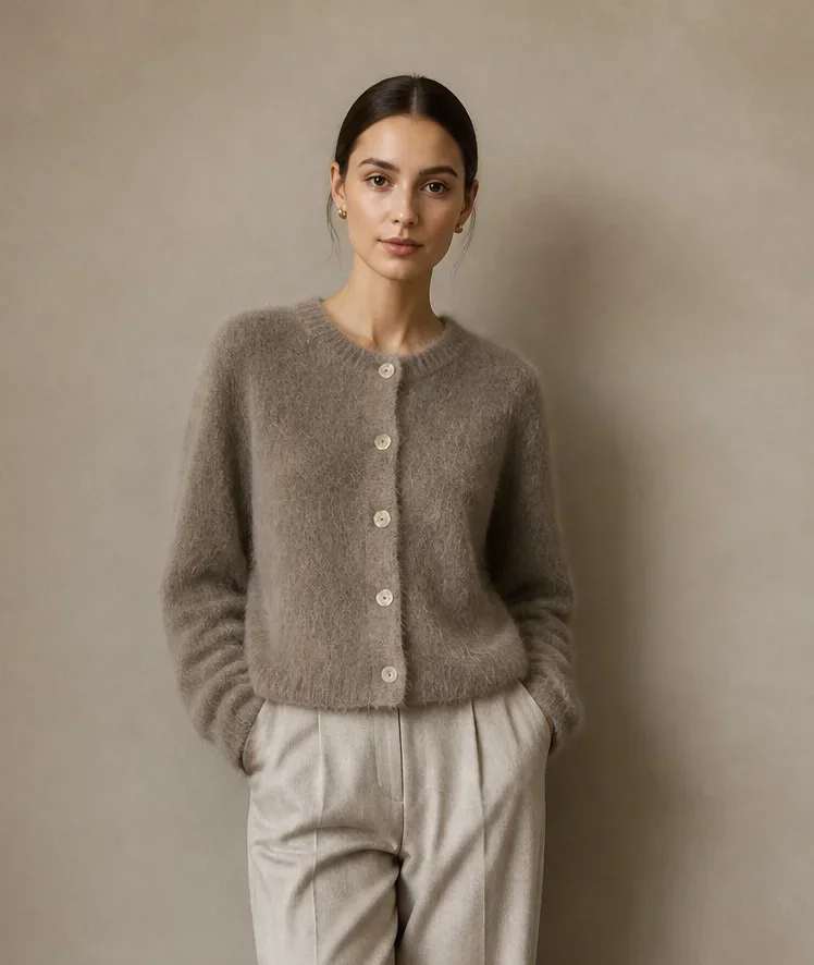 Cardigan-Kid Mohair 5-Knopf