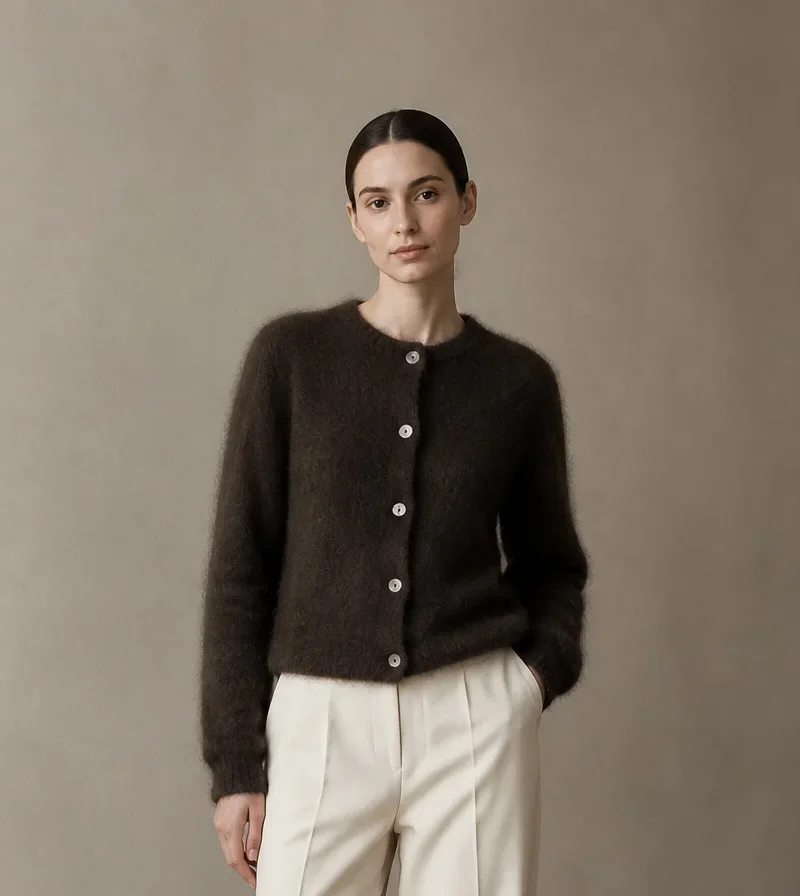 Cardigan-Kid Mohair 5-Knopf