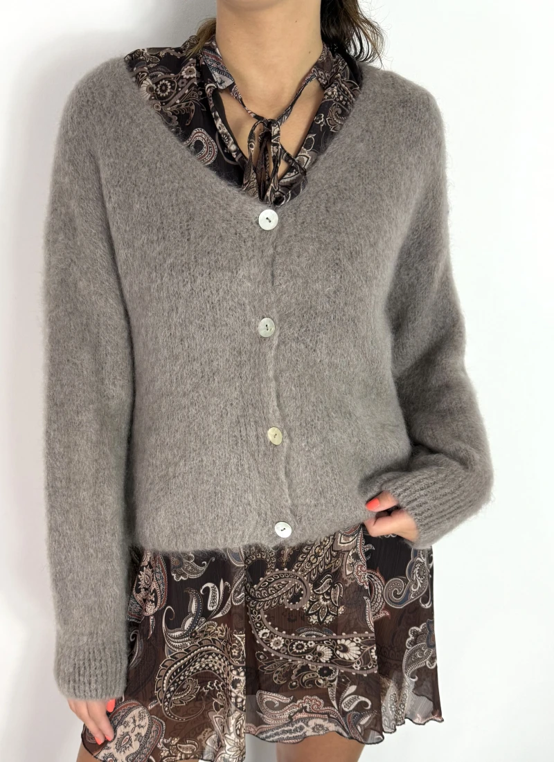 Cardigan-Kid Mohair 4-Knopf