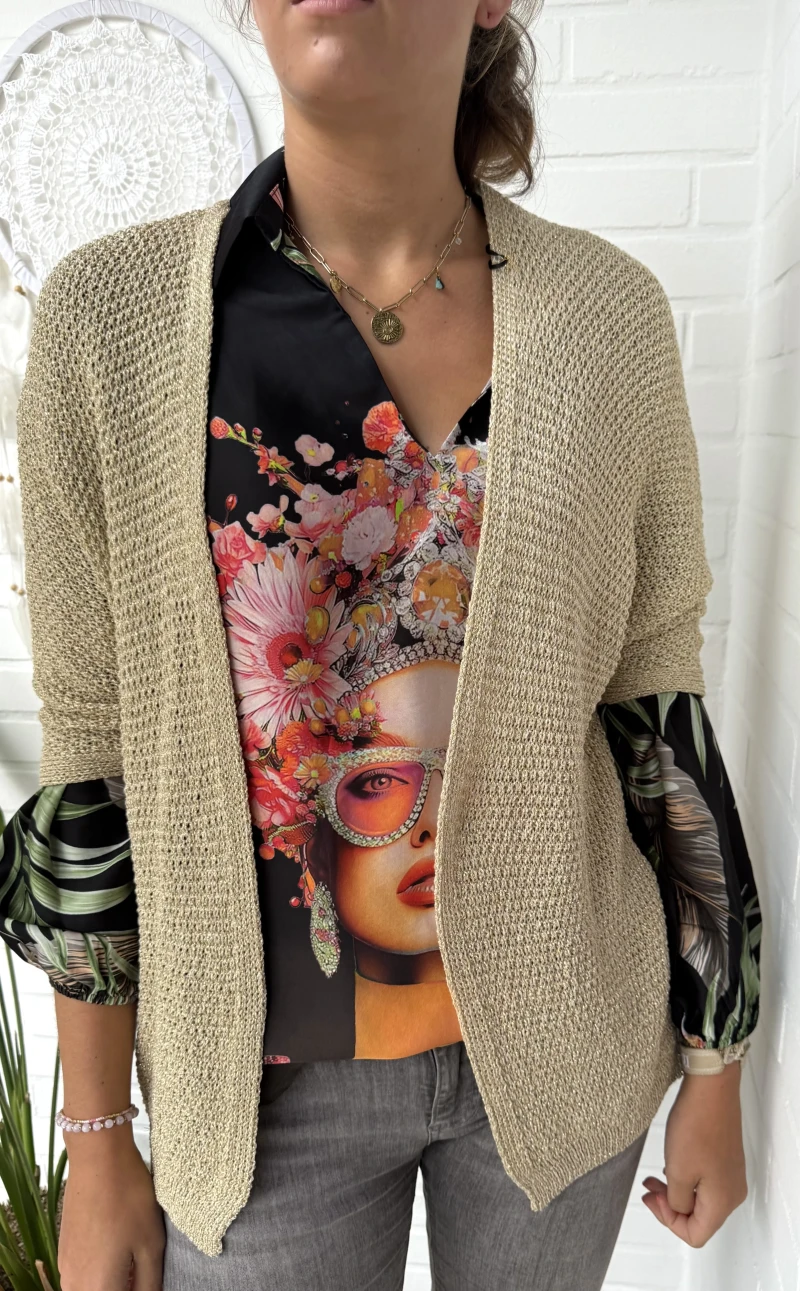 Cardigan-Lurex