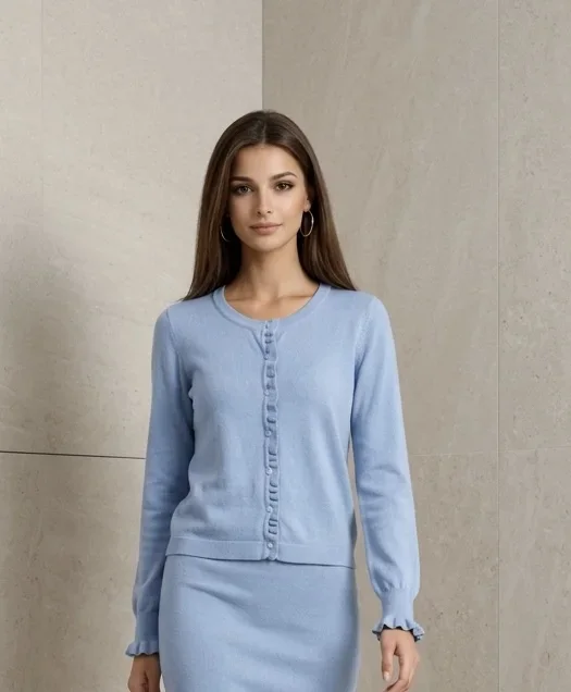 Cardigan-Rüsche
