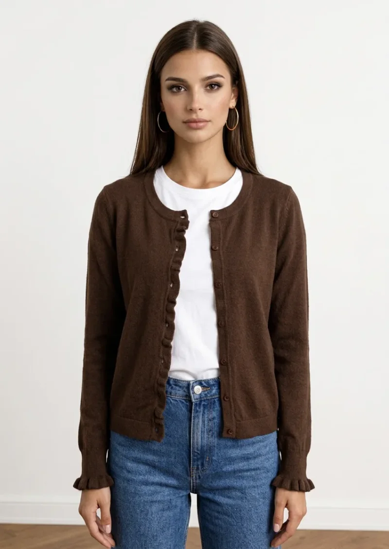 Cardigan-Rüsche