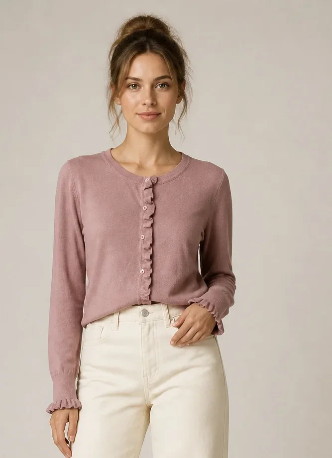 Cardigan-Rüsche