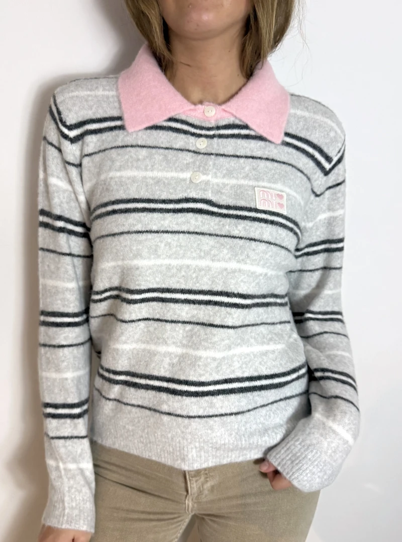 Pullover-Polo Stripe