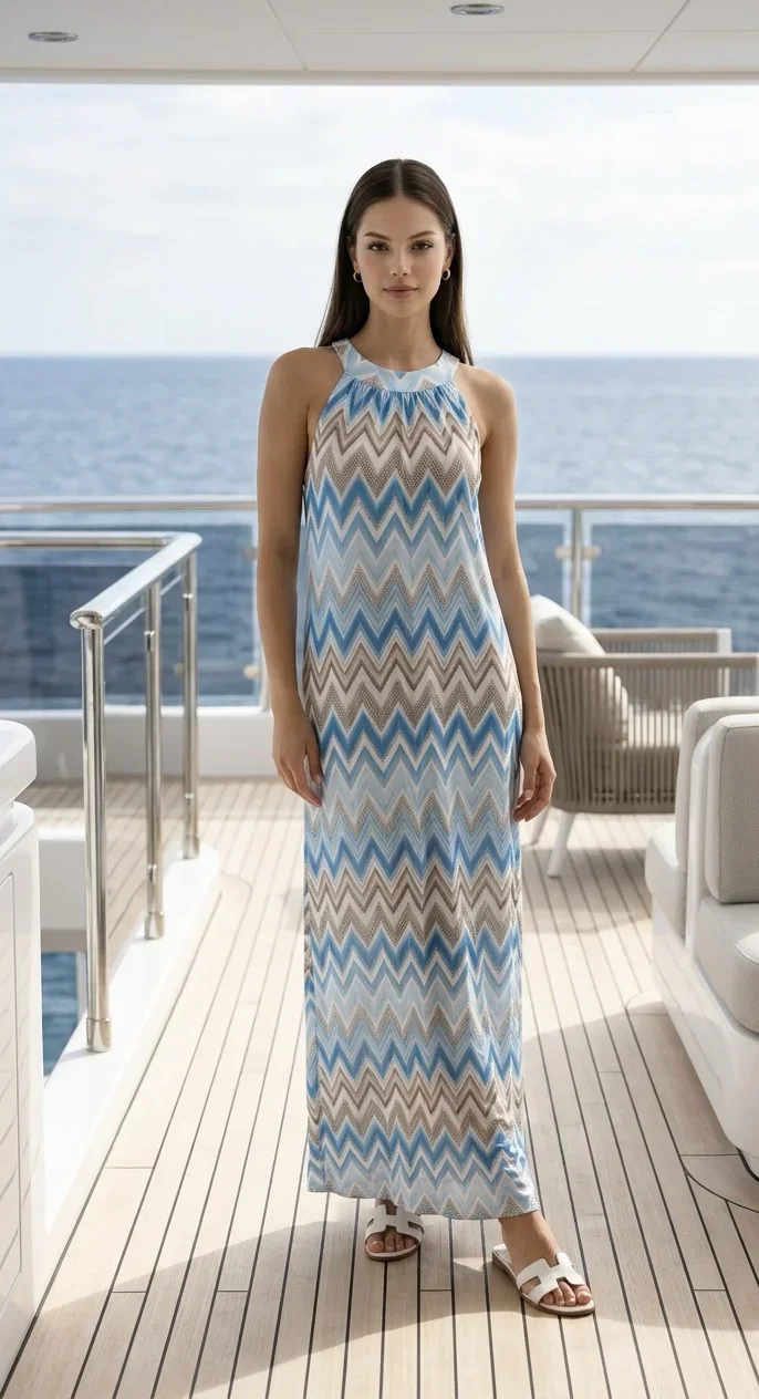 Kleid-Diva Long neck