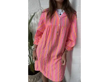 Kleid-Stripe Miusselin
