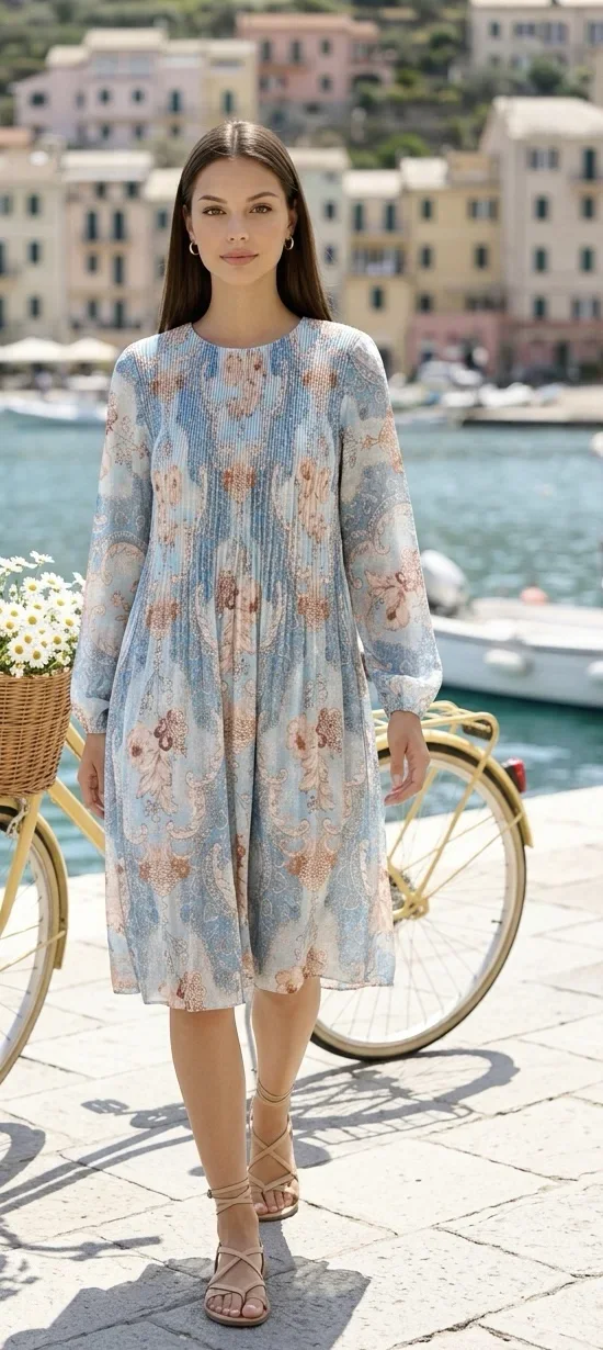 Kleid-Plissee double