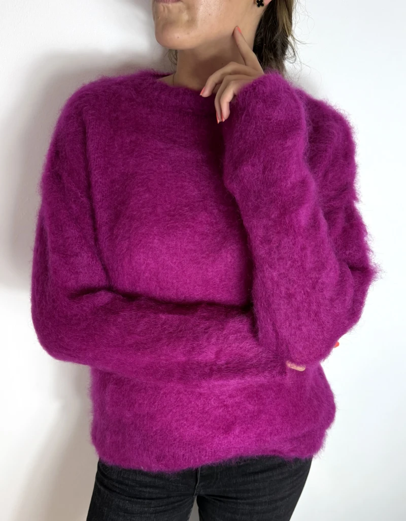 Pullover-Kid Mohair Rund