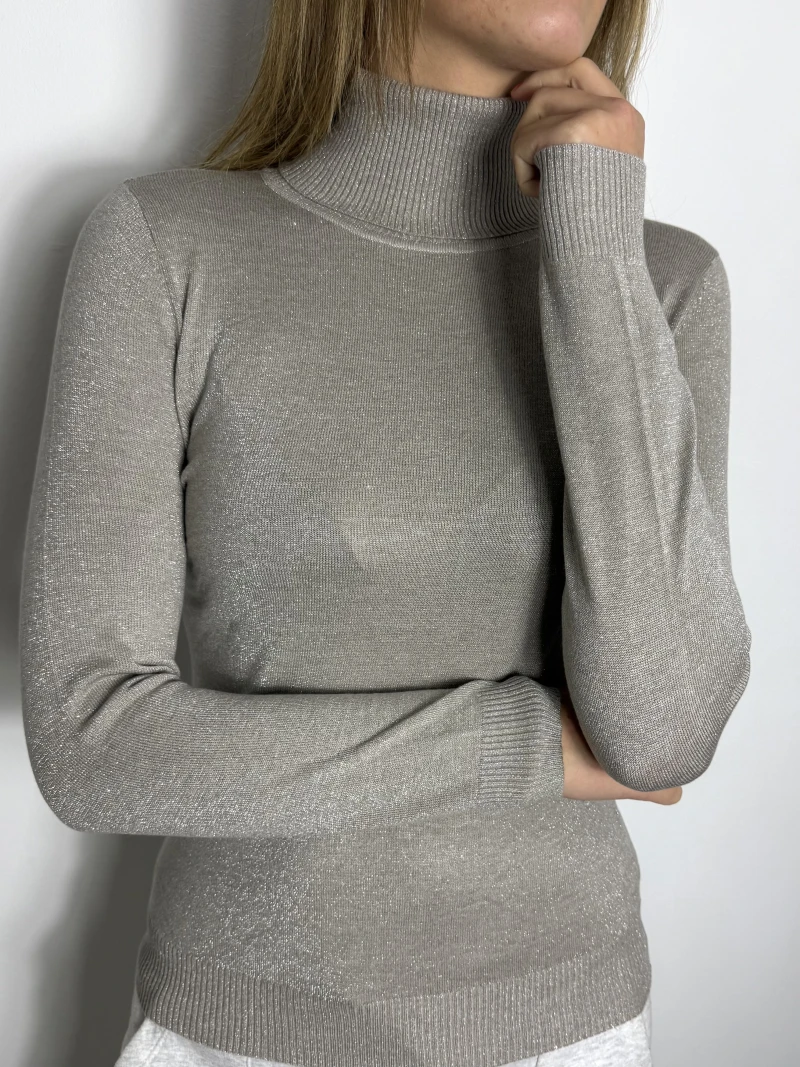 Pullover-Rolli Slim Lurex