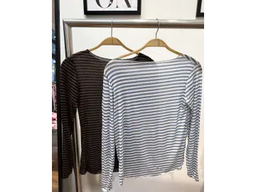 Shirt-Lace Stripe Mo