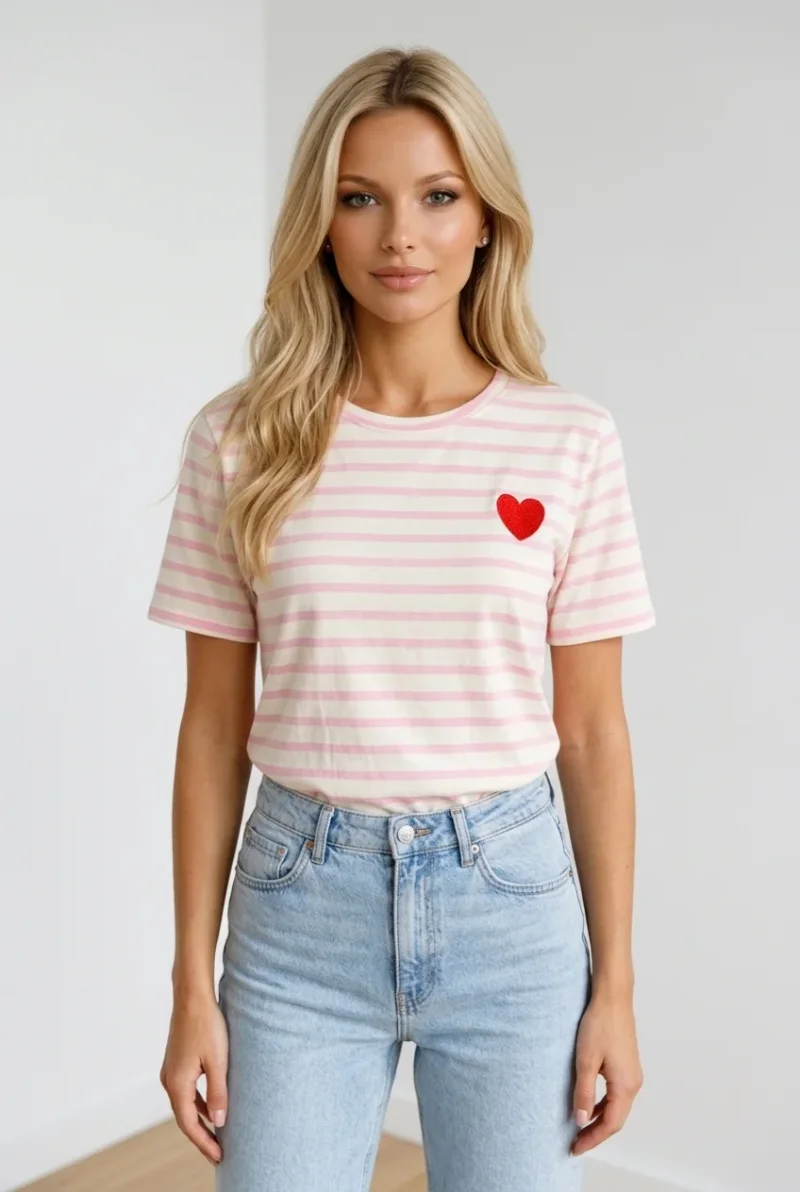 Shirt-Stripe Heart